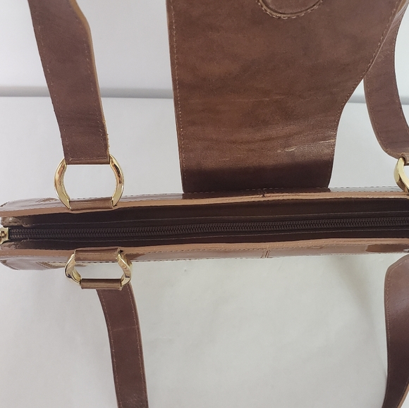 Stuart Weitzman patent leather tweed shoulder bag - Picture 10 of 12